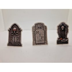 1. Stk Gravsten i kraftig karton (ny) ca 6 cm