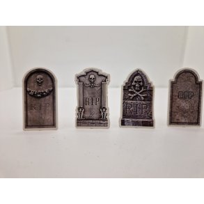 1. Stk Gravsten i kraftig karton ca 6 x 3 cm