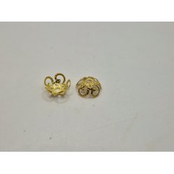 2 stk perleskle i metal  Diameter 1 cm