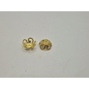 2 stk perleskle i metal  Diameter 1 cm