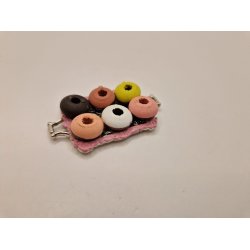 Fad i metal med doughnut (nyt)