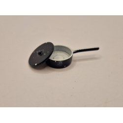 Lille marinebl gryde i metal (brugt)