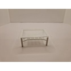 Sofabord med gennemsigtig bordplade i plastik (nyt)