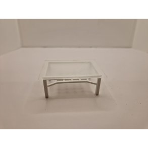 Sofabord med gennemsigtig bordplade i plastik (nyt)