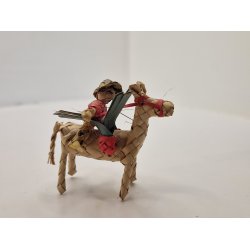 sel og mand i halm (vintage)