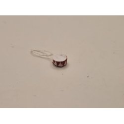 Julepynt tromme rd/hvid (hndlavet)