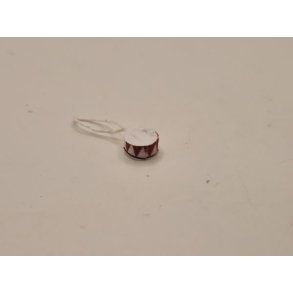 Julepynt tromme rd/hvid (hndlavet)