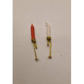 1 stk Julelys holder inkl lys (rdt eller hvidt) (hndlavet)