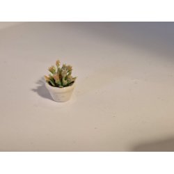 Lille potteplante med kaktus i plastik (brugt)