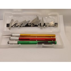 Skalpel st med 3 skalpeller og 12 knive (nyt)