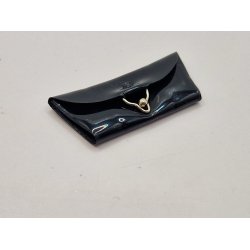 Clutch taske i plastik/lak (brugt/som ny)