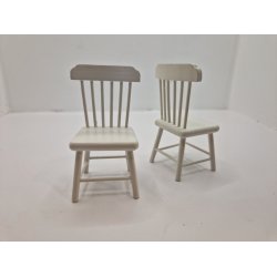 1 stk Spisebordsstol i hvid malet tr (brugt)