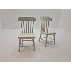 1 stk Spisebordsstol i hvid malet tr (brugt)