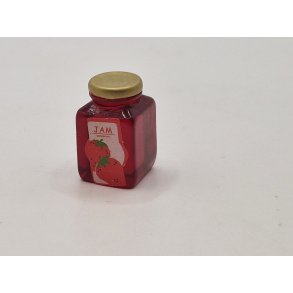 Jordbr marmelade glas i plastik (ny)
