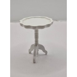 Lampe/side bord i hvid lakeret tr (nyt)