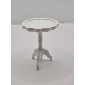 Lampe/side bord i hvid lakeret tr (nyt)