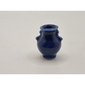 Bl vase i porceln (brugt)