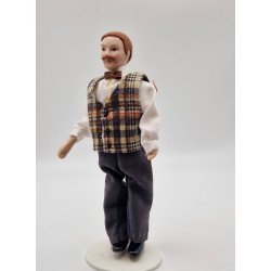 Dukkehus mand inkl stativ til scala 1:12. 13,5 cm hj