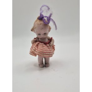 Dukke barn i porceln (muligvis Bisque Kewpie doll, se sidste billede) (antik) 6 cm