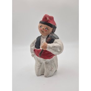 Dukke i gips, i folkedragt fra Ibiza (vintage) 11 cm