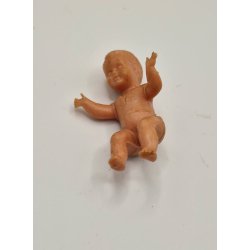 Baby dukke i plastik (brugt) 4,5 cm