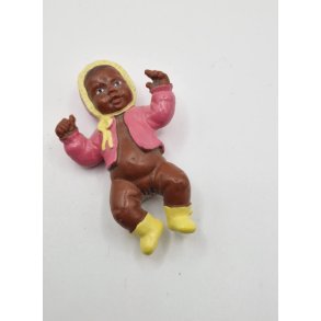 Baby dukke i plastik (brugt) 5,5 cm