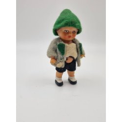 Ari dukke i gummi med tj (vintage/tj lidt defekt) 7 cm