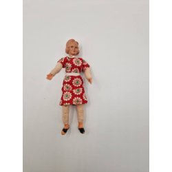 Caco dukke dame fra 1950/60'erne (vintage) 9,5 cm
