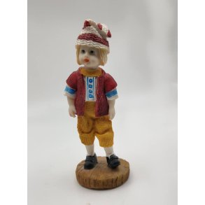 Dukke barn i resin (brugt) 11,3 cm