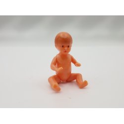 Baby dukke i plastik (vintage) 5 cm