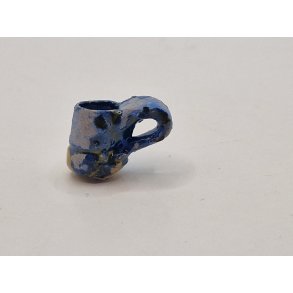 Bl keramik krus (hndlavet)