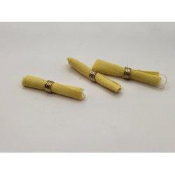 3 Lysegule servietter med ringe (brugte)