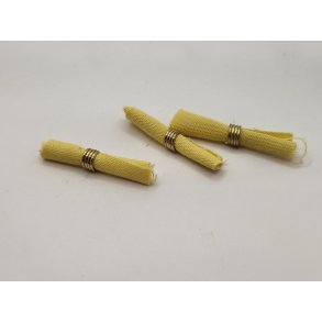 3 Lysegule servietter med ringe (brugte)