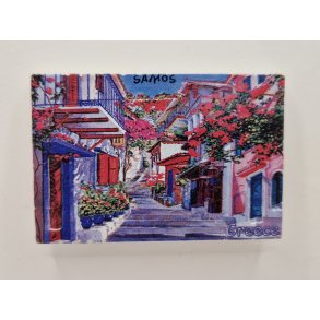 Billede i resin med magnet (brugt/som nyt) 8 x 5,5 cm