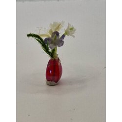 Vase med blomster (hndlavet)