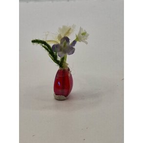 Vase med blomster (hndlavet)