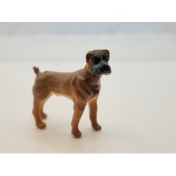 Bokser hund i plastik (brugt)