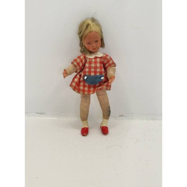Caco dukke pige (vintage) 8 cm
