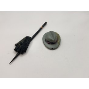 Lille st med hat, stok og handske (brugt)