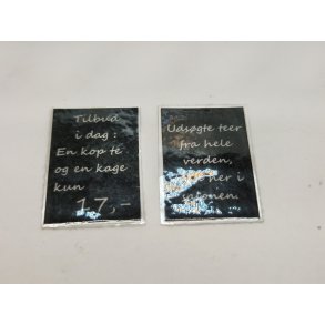 2 stk the reklame plakater. Lamineret (hndlavet)