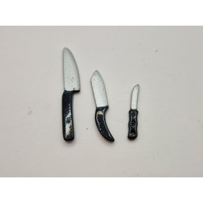 3 slagter knive i metal (nye)