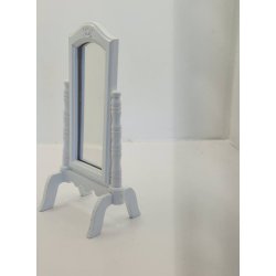 Gulv/vippe spejl i tr (brugt)