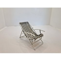 Sol/strand stol med metal stativ (vintage)