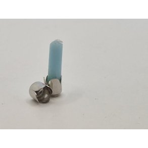 2 stk Knudeskjuler/lysestage I forslvet metal (nye)