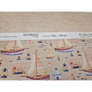 Martimt tapet med 2 forskellige sider 3030 cm (nyt)