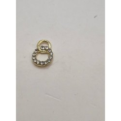 Smykke vedhng i metal (nyt)  0,7 cm