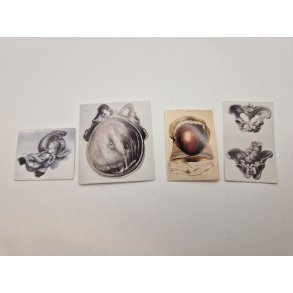 Hos jordemoderen. 4 billeder i kraftig karton (nye)