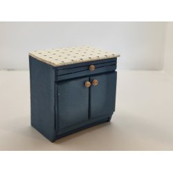 Kkken skab i tr (hnd dekoreret)