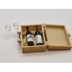 Vin gaveske i plastik inkl 2 fl. vin og 2 glas (nyt)