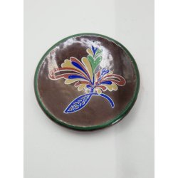 Platte i keramik, muligvis norsk rosemaling (vintage)